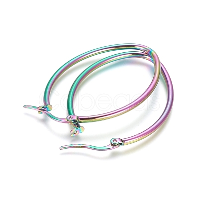 304 Stainless Steel Geometric Hoop Earrings STAS-D171-05C-M-1