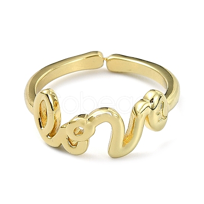 Brass Open Cuff Rings RJEW-B051-34G-1