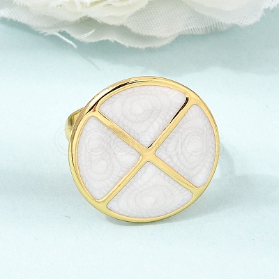 304 Stainless Steel Enamel Cuff Open Rings SA-CBA369F-04G-04-1