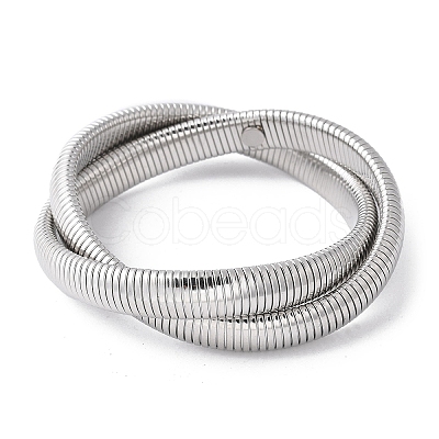 304 Stainless Steel Stretch Bracelets BJEW-A031-01I-P-1