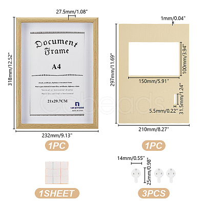 Wood Vertical Photo Frames DJEW-WH0063-44B-01-1