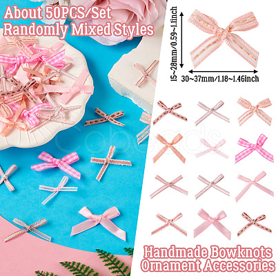 Handmade Polyester Bowknots Ornament Accessories AJEW-TAC0014-11A-1