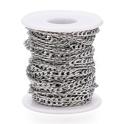 Tarnish Resistant 304 Stainless Steel Figaro Chain CHS-M003-12P-C-1