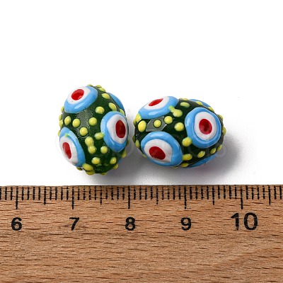 Glass Enamel Beads GLAA-C038-01F-1