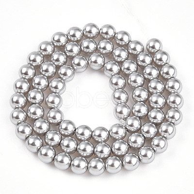 Baking Paint Pearlized Glass Pearl Bead Strands HY-N002-6mm-A03-1