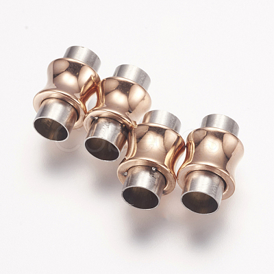 304 Stainless Steel Magnetic Clasps with Glue-in Ends STAS-E144-054LRG-1