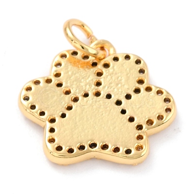 Real 18K Gold Plated Brass Micro Pave Cubic Zirconia Charms ZIRC-L100-085G-09-1
