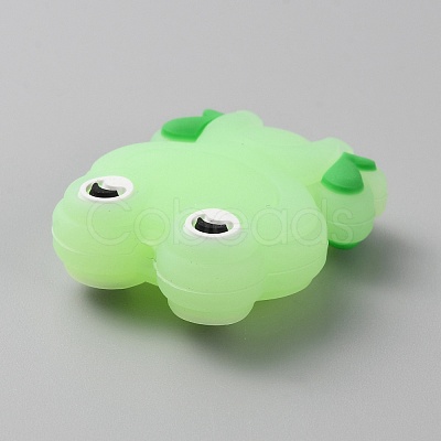 Frog Luminous Food Grade Eco-Friendly Silicone Beads SIL-WH0003-12C-1