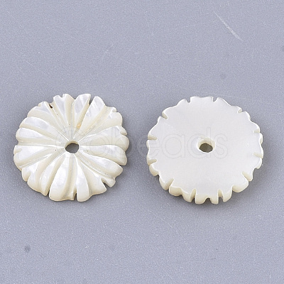 Natural White Shell Beads SSHEL-R045-23-1