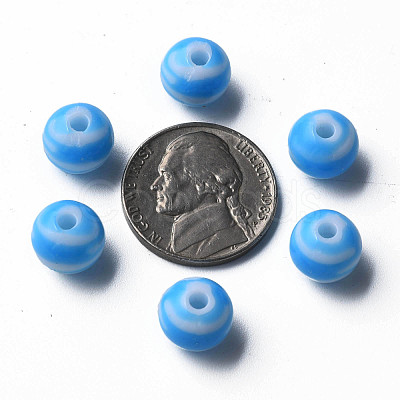 Opaque Striped Acrylic Beads MACR-S373-27D-09-1