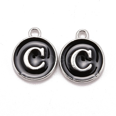 Platinum Plated Alloy Charms ENAM-S118-02C-P-1
