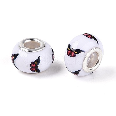 Opaque Resin European Beads RPDL-T004-01C-1