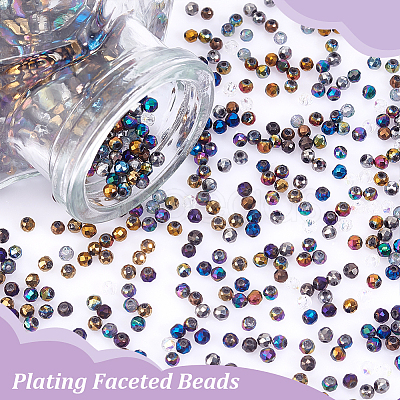 15 Strand 15 Style Electroplate Glass Beads Strands GLAA-GA0001-87A-1