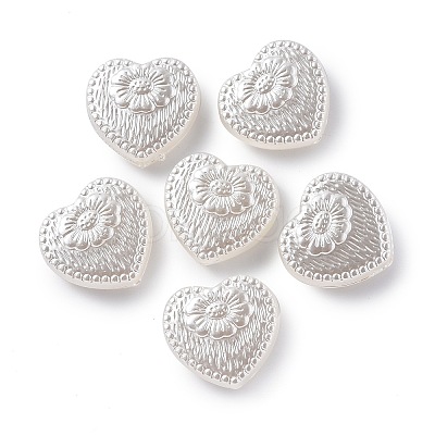 ABS Plastic Imitation Pearl Beads X-OACR-P007-63-1