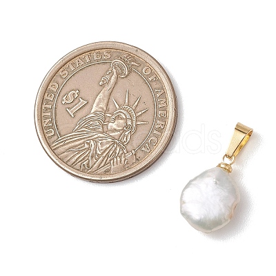 Natural Keshi Pearl Pendants PALLOY-JF04999-1