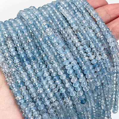 Natural Aquamarine Beads Strands G-L587-B02-02-1