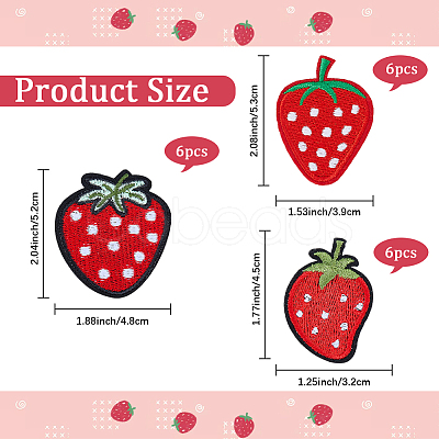 18Pcs 3 Styles Cloth Embroidery Cloth Iron on/Sew on Patches PATC-CP0001-09A-1