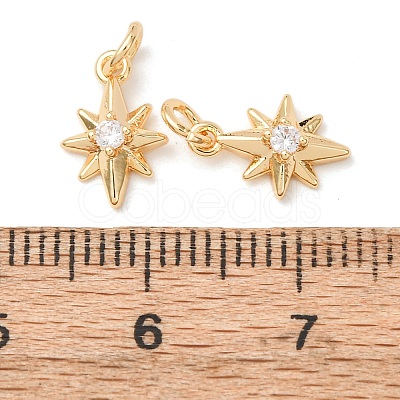 Brass Micro Pave Cubic Zirconia Pendants KK-A279-22G-1