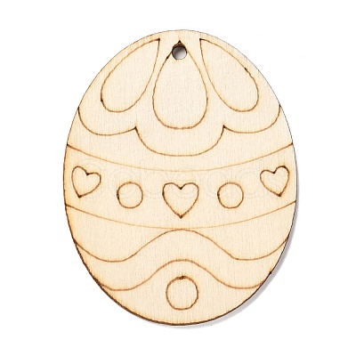 DIY Crafts Easter Egg Shape Cutouts Pendants AJEW-P087-B01-03-1