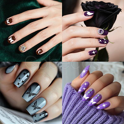 304 Stainless Steel DIY Nail Art Templates MRMJ-WH0117-005-1