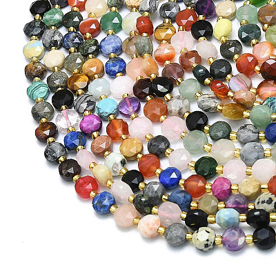 Natural & Synthetic Mixed Gemstone Beads Strands G-C116-A44-02A-1