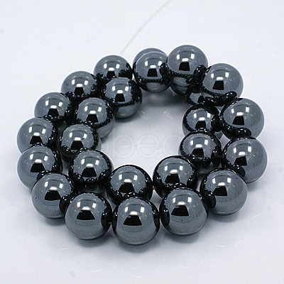 Electroplate Non-magnetic Synthetic Hematite Beads Strands X-G-M007-01A-1