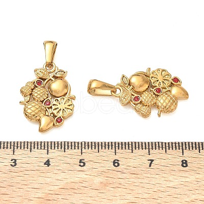 304 Stainless Steel with Rhinestone Pendants RB-CBA7A56-10G-02-1