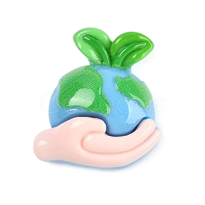 Environmental Protection Theme Opaque Resin Cabochons LS-CRES-Z013-03A-1