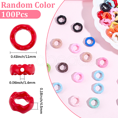 100Pcs Opaque Acrylic Bead Frame OACR-SC0002-96-1