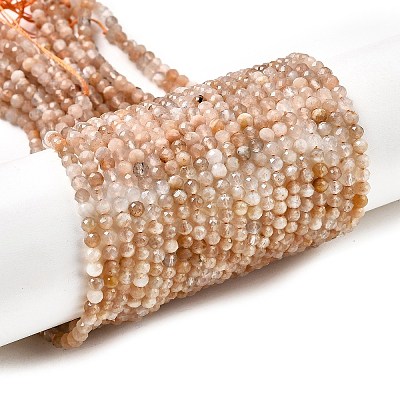 Natural Peach Moonstone Beads Strands G-F619-19A-3mm-01-1