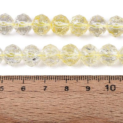 Crackle Transparent Glass Beads Strands GLAA-N063-10mm-08-1
