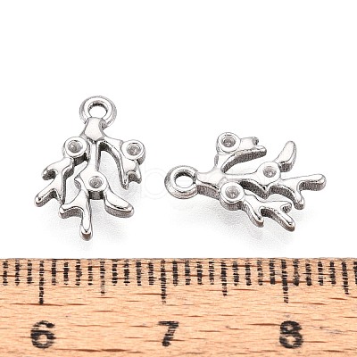 304 Stainless Steel Pendant Rhinestone Settings STAS-T067-44P-1