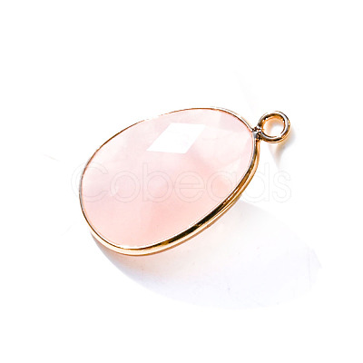 Natural Rose Quartz Pendants PW-WG32281-05-1