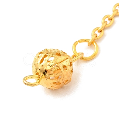Brass Cable Chain Pointed Dowsing Pendulums HJEW-D004-04G-1