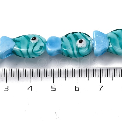 Handmade Lampwork Beads Strands LAMP-G154-07J-1