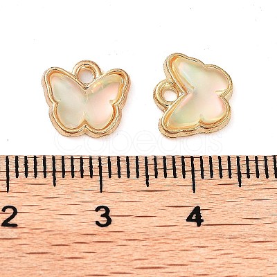 Rack Plating Alloy Glass Charms FIND-Q099-07G-07-1