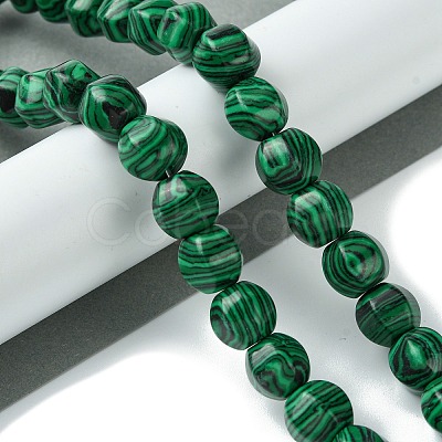 Synthetic Malachite Beads Strands G-H023-A05-01-1