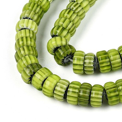 Handmade Millefiori Glass Beads Strands X-LAMP-T021-27B-07-1