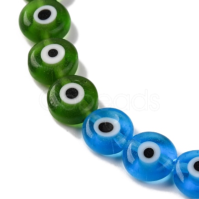Chakra Theme Handmade Evil Eye Lampwork Beads Strands LAMP-G164-07B-1