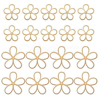 20Pcs 2 Style Brass Filigree Joiners KK-BC0011-66-1