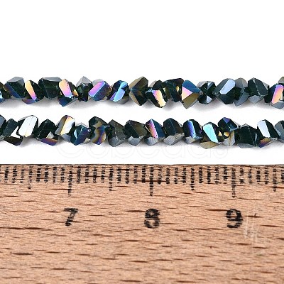 Electroplate Opaque Glass Beads Strands EGLA-Q139-01A-C17-1