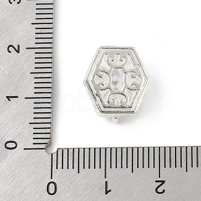 Brass Micro Pave Cubic Zirconia Beads KK-K297-28S-1