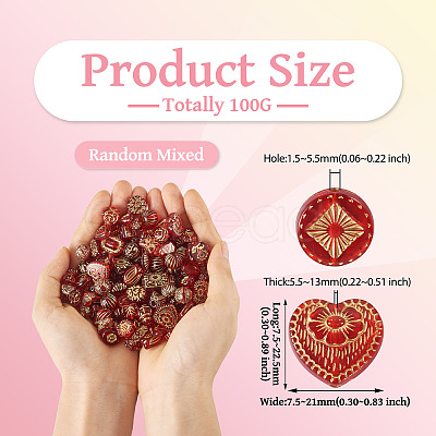 100G Transparent Acrylic Beads MACR-TA0002-02H-1