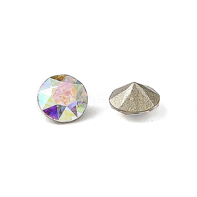 Glass Rhinestone Cabochons GLAA-A018-4mm-001AB-1