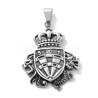 304 Stainless Steel Big Pendants STAS-Z098-02AS-1