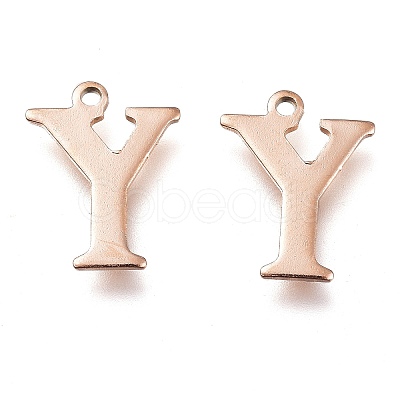 PVD Vacuum Plating  304 Stainless Steel Charms STAS-H112-Y-RG-1
