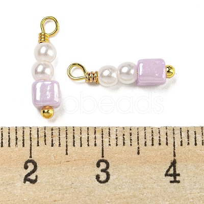 ABS Plastic Imitation Pearl Pendants KK-C046-03B-1