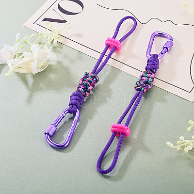 Polyester Cord Ropes Pendant Decorations HJEW-TADJ0022-02B-1