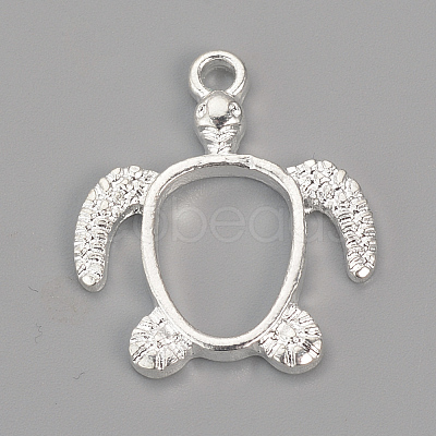 Alloy Open Back Bezel Pendants X-PALLOY-R098-62S-1