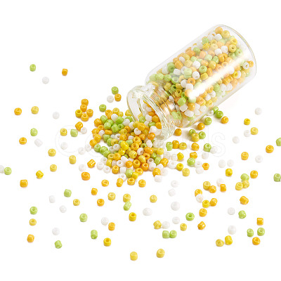 Opaque Glass Round Seed Beads GLAA-TAC0025-07A-07-1